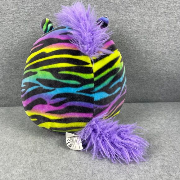 Squishmallow Safiyah The Zebra Plush‎ Stuffed Animal 8" Rainbow Striped - Picture 2 of 3